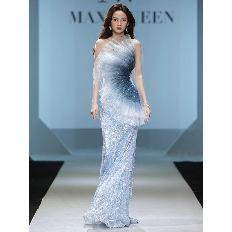 Women Sparkly Long Evening Dress Elegant Mermaid Prom Dress 37 - JulyProm