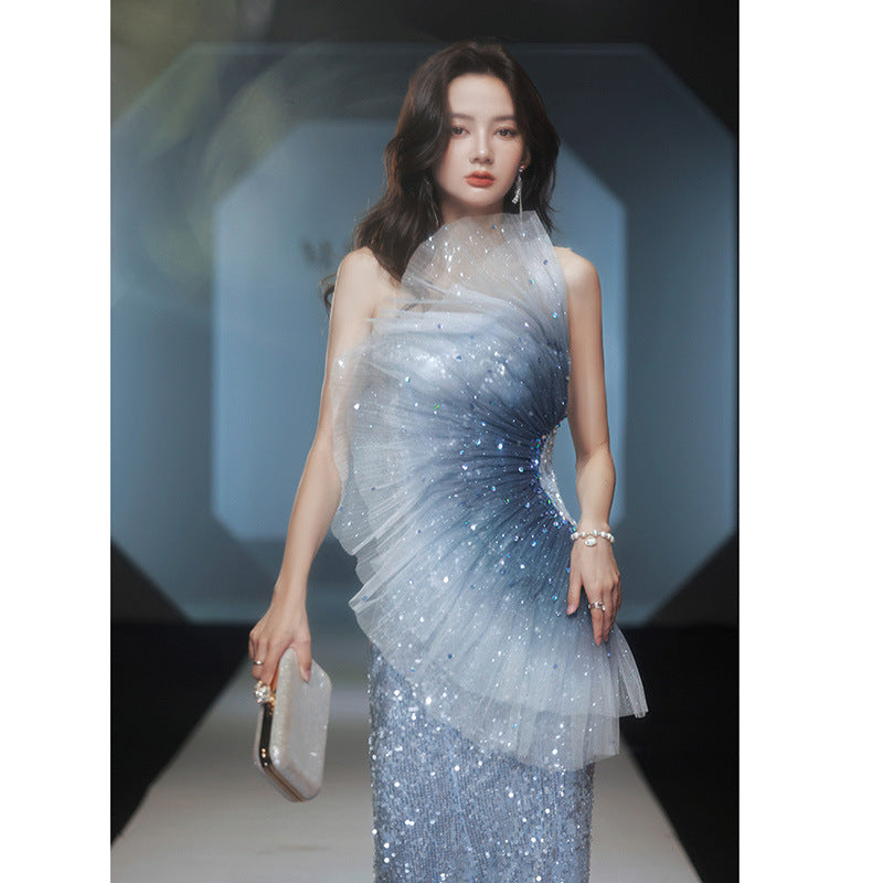Women Sparkly Long Evening Dress Elegant Mermaid Prom Dress 37 - JulyProm