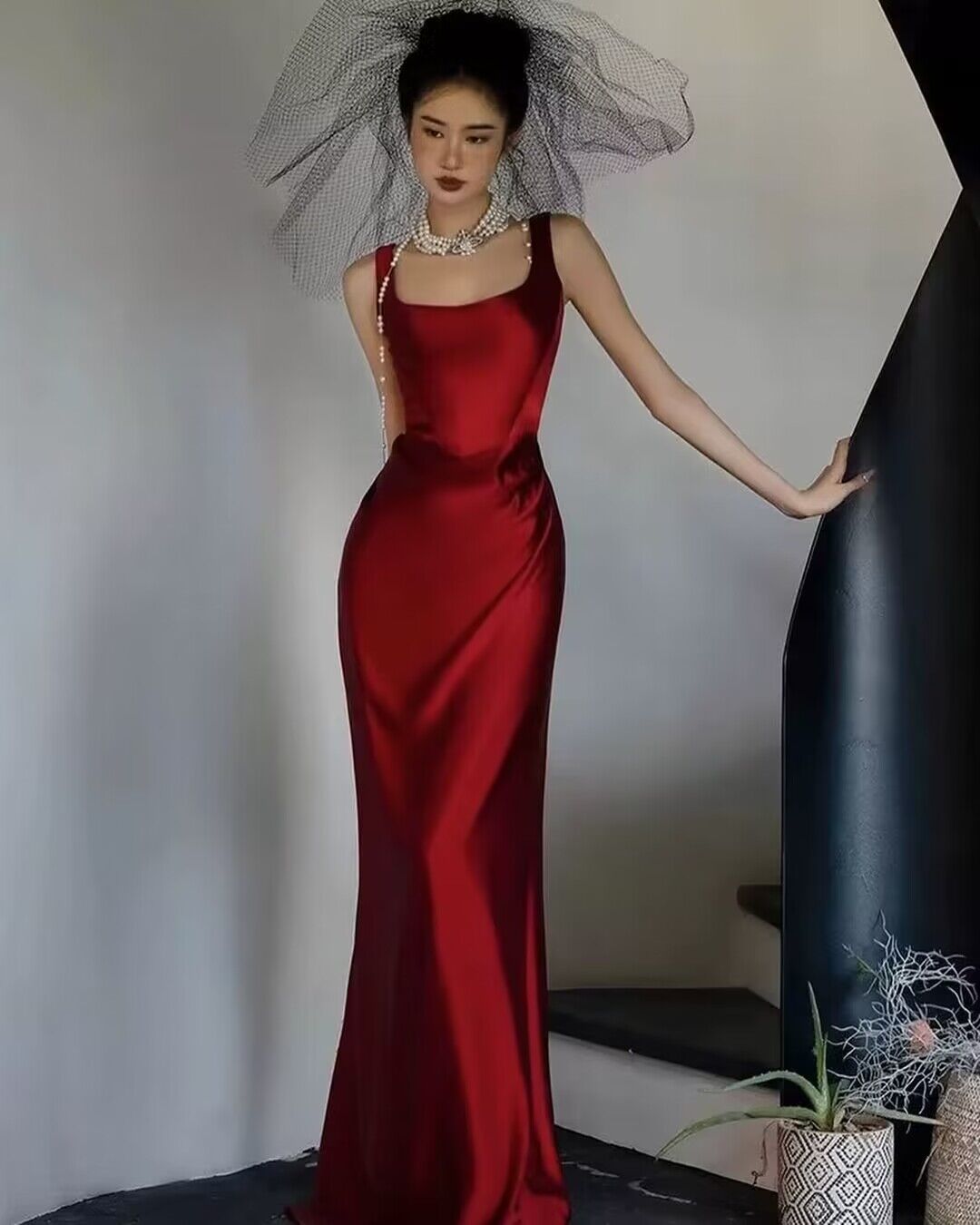 Elegant Red A Line Birthday Party Dress Formal Prom Dress J2889