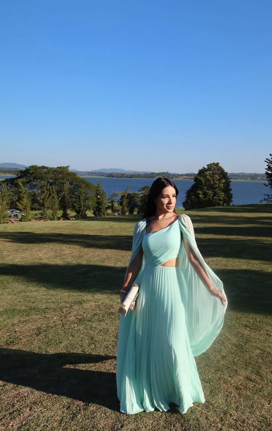 A Line Chiffon Wedding Guest Dress Formal Party Dress J7155