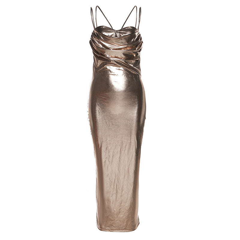 Sexy Slim-fit Hip-hugging Dress with Spaghetti Straps 1985