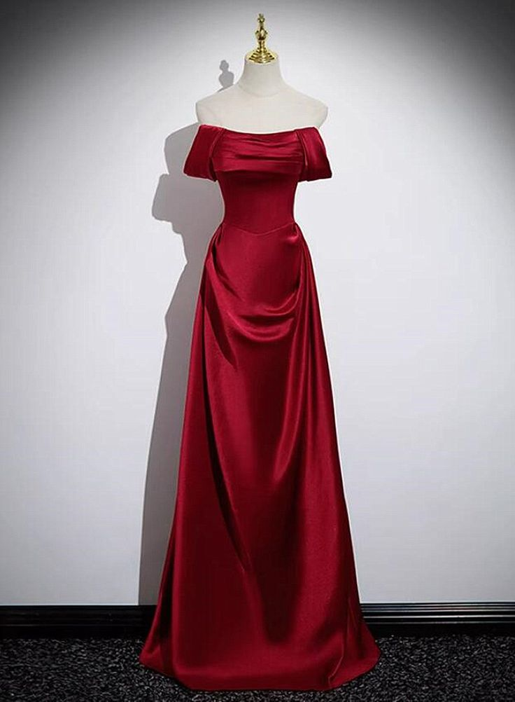 A Line Red Long Prom Dress Party Dress Elegant Birthday Party Dress J3210