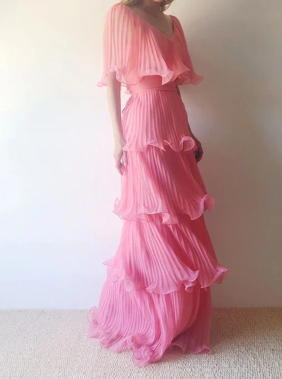 Pink Prom Dress Women Sexy Dresses Elegant Party Dress J3806